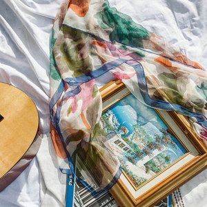 Hailie Sheer Floral Scarf